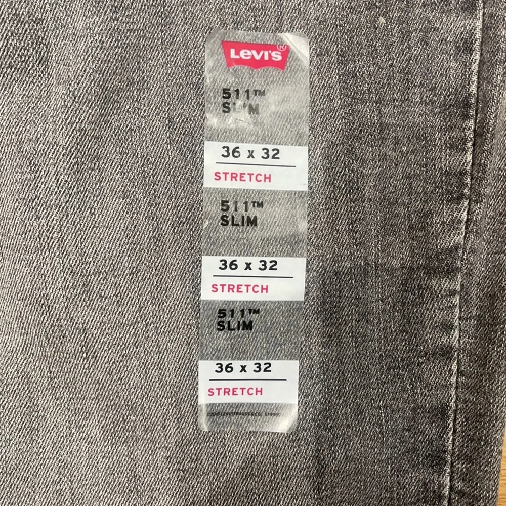 Levi Strauss 511 Slim Stretch 36x32 Grey Wash Jeans - Picture 4 of 4